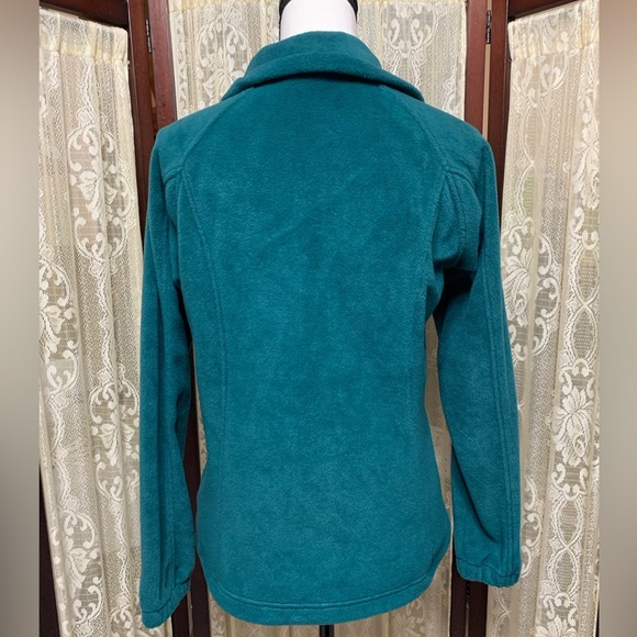 COLUMBIA FULL ZIP GREEN FLEECE - SZ SMALL - Picture 4 of 6